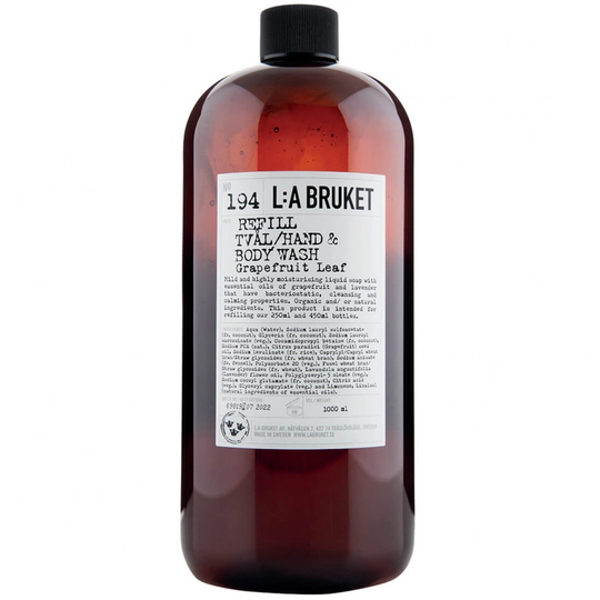 L:A Bruket 194 Flytande Tvål Grapefruit Leaf (1000ml) Refill