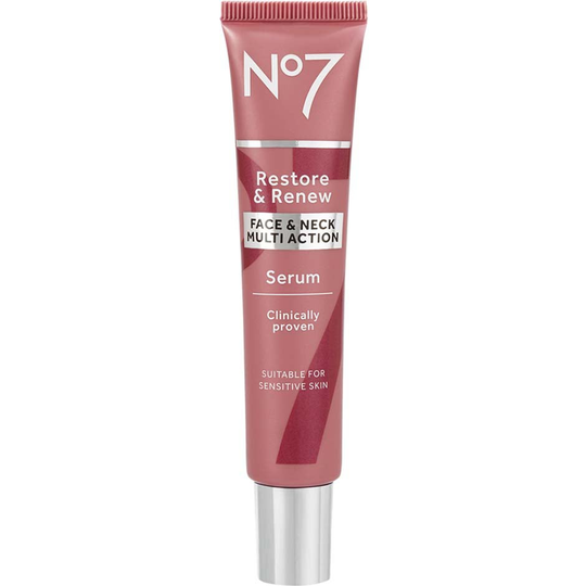 Restore & Renew Multi Action Face & Neck Serum, 30 ml No7 Serum & Ansiktsolja