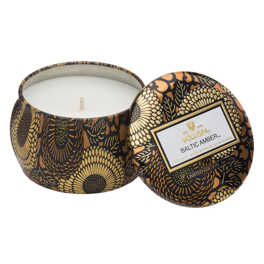 Voluspa Baltic Amber Decorative Tin Candle (25h)