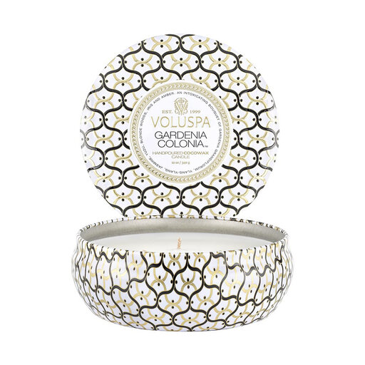 3-Wick Tin Candle 40h Gardenia Colonia