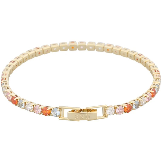 Unnie brace gold/mix pink, Snö of Sweden Armband