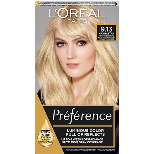 Loreal Paris Préférence 9.13 Baikal Mycket Ljus Beigeblond