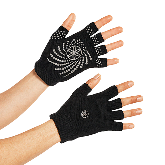 Black Grippy Yoga Gloves