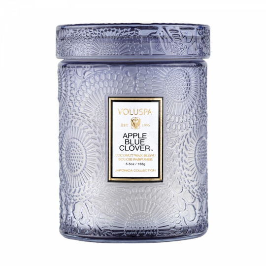 Voluspa Apple Blue Clover Mini Glass Jar 50h