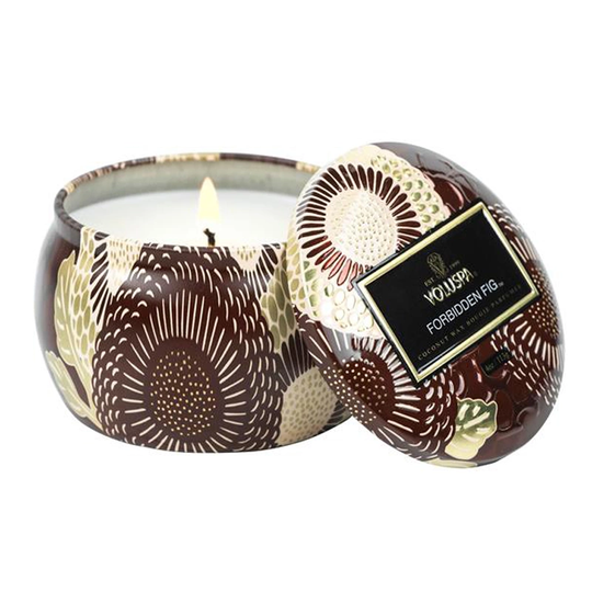 Voluspa Decorative Tin Candle Forbidden Fig 25h