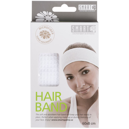 Smart Microfiber Hårband Vit 1 st