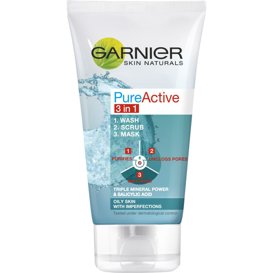 Garnier Skin Active Pure Active 3 in 1 Clay 150 ml