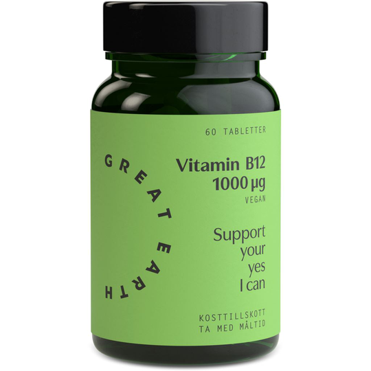Great Earth B-12 1000 μg Vegan 60 tabletter