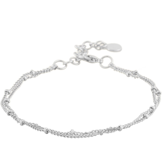 Davina double chain brace plain silver, Snö of Sweden Armband