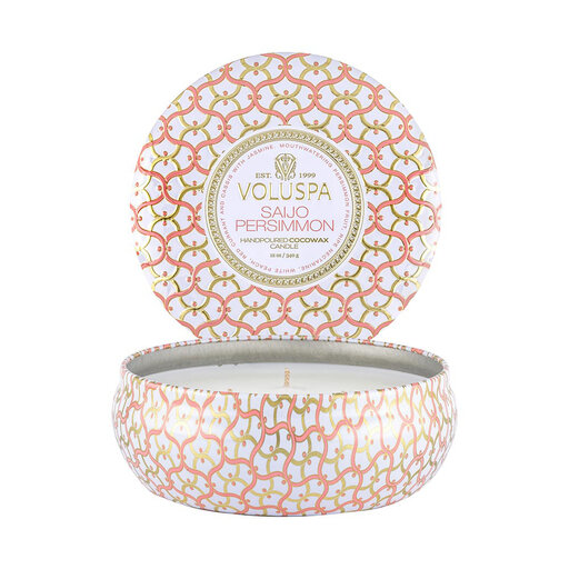 3-Wick Tin Candle 40h Saijo Persimmon