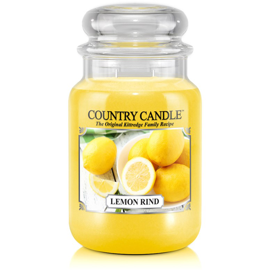 Country Candle Lemon Rind 2 Wick Large Jar 150 h