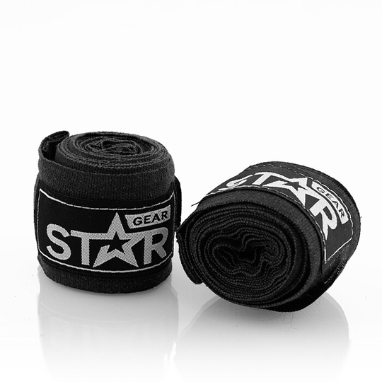 Star Gear Hand Wraps, Black, 2,5 m