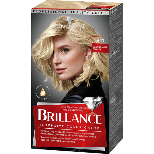 Schwarzkopf Brillance Intensive Color-Creme, 811 Skandinavisk Blond, Schwarzkopf Färg
