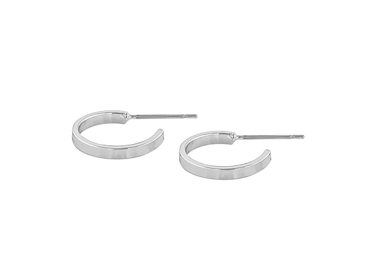 Moe Ring Ear Plain Silver, Snö of Sweden Örhängen
