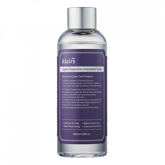 Supple Preparation Facial Toner Unscenced, 180 ml Klairs K-Beauty
