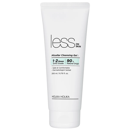 Less On Skin Micellar Cleansing Gel, 200 ml Holika Holika Steg 2: Vattenbaserad Rengöring