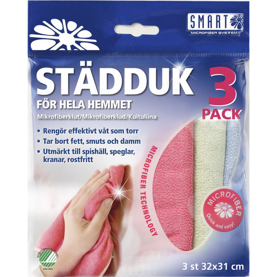 Smart Microfiber Städduk 3 st