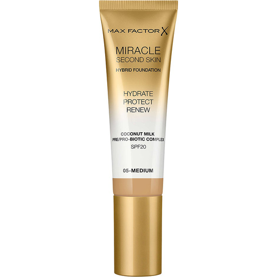Miracle Second Skin Hybrid Foundation, Max Factor Foundation