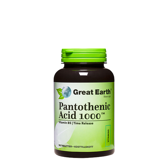 Pantothenic Acid, 1000 mg, 90 tabletter