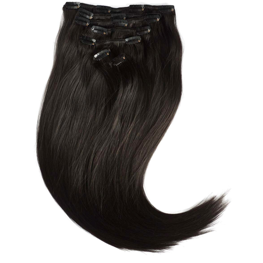 Rapunzel of Sweden Clip-on set 7 pieces 60 cm 1.2 Black Brown