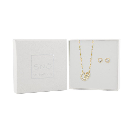 Together angel neck set gold/clear, Snö of Sweden Halsband
