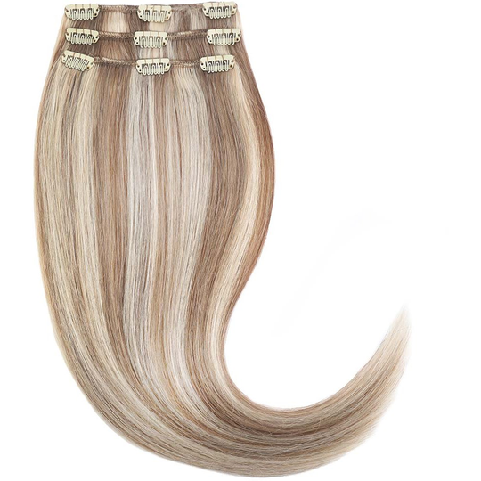 Rapunzel of Sweden Clip-on set 3 pieces 40 cm M7.3/10.8 Cendre Ash Blo